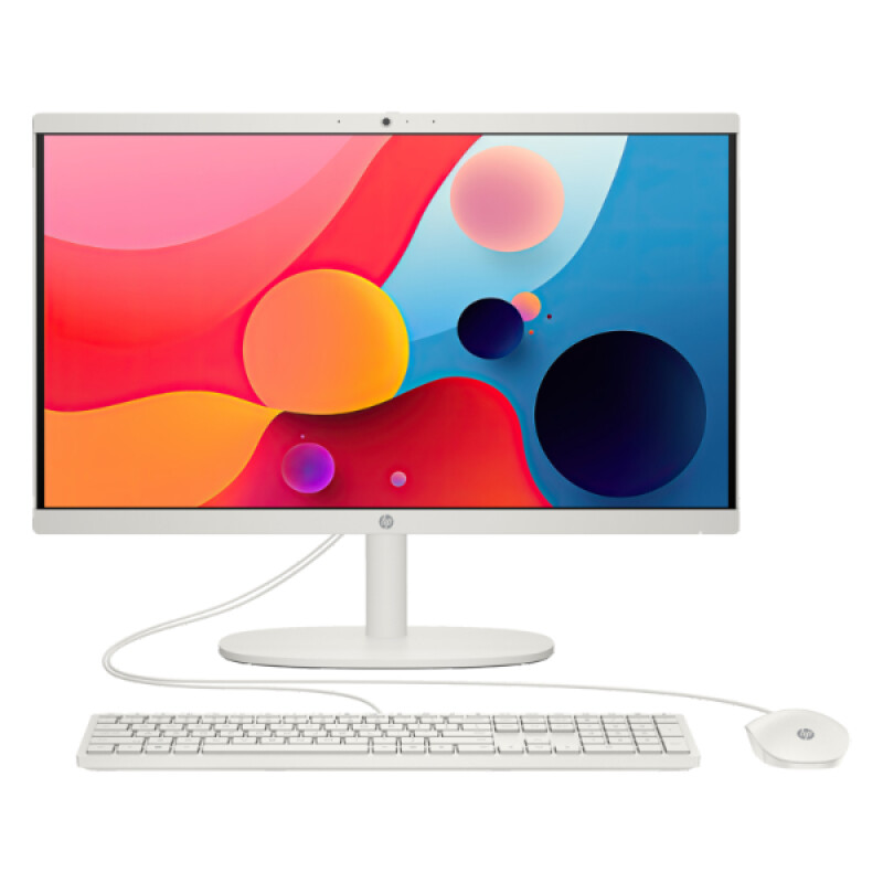 HP All-in-One 22-dg0012nh PC - Intel(R) Core(TM) i3-N300 - 8Gb - 512Gb 22" Full HD Blanc
