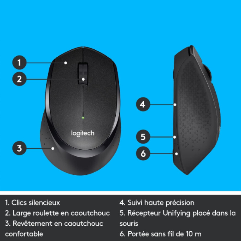 Logitech B330 Silent Plus (Noir)