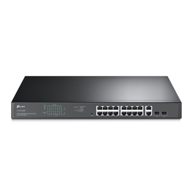 Switch 18 ports Gigabit 10/100/1000 Mbps Dont 16 ports PoE+ (+ 2 ports combo SFP 1 Gbit/s)  DESCRIPTION DU PRODUIT :  ◉